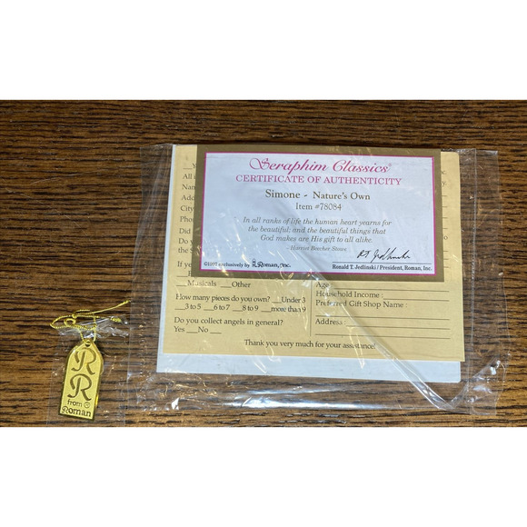 VTG Seraphim Classics Simone Nature's Own Angel Roman 78084 Figurine Art Gift F - Picture 8 of 13
